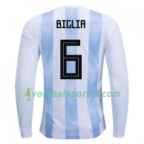 Argentinië Biglia 6 Thuis Shirt WK voetbal 2018 L/S